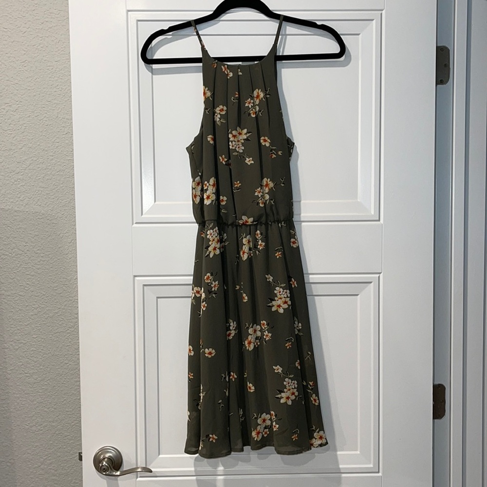Olive tank top dress